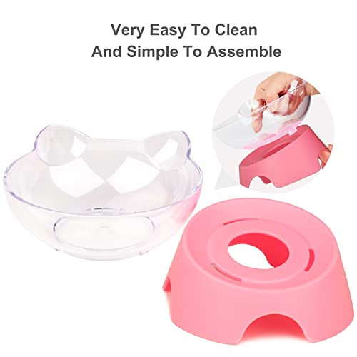 MILIFUN Raised Cat Food Bowls with Stand, Cat Dishes for Food or Water, Tilted Bowl, Pet Dish with Stand