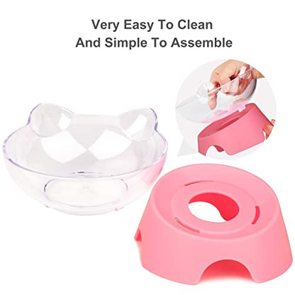 MILIFUN Raised Cat Food Bowls with Stand, Cat Dishes for Food or Water, Tilted Bowl, Pet Dish with Stand