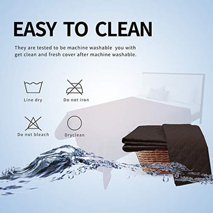 Easy-Going 100% Waterproof Dog Bed Cover, Non-Slip Pet Blanket for Furniture, Washable Couch Cover, Repleasement Sofa Cover (52x82 in,Chocolate) - color: Chocolate, size: 52x82 in