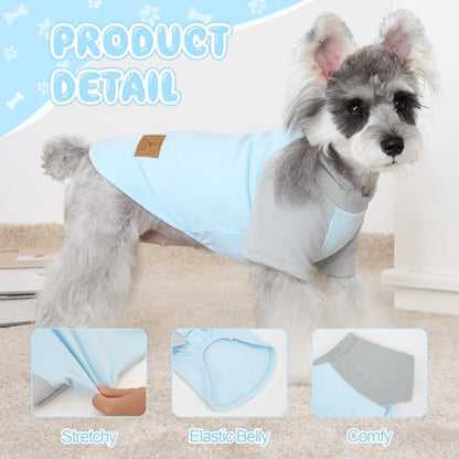 XPUDAC 4 Pack Dog Sweaters Comfy Dog Clothes with Sleeves Puppy Shirts Pullover Pet Sweatshirt for Small Medium Large Dogs Boy Girl Doggy Outfits Cat Apparel, Blue, XS - color: Navy, Grey, size: X-Small