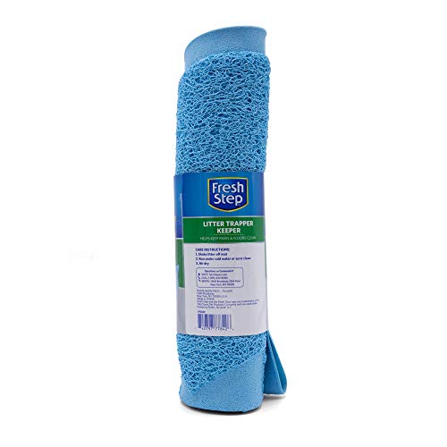 Fresh Step Kitty Litter Trapper Keeper Cat Litter Mat, Fun Cat-Shaped Design, Traps Litter and Reduces Tracking, Easy to Clean, for All Litter Types, 23.5 x 17.5 Inch