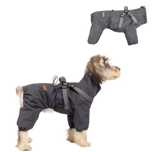Adjustable Dog Windbreaker Jacket Rain Poncho for The Rain and Snow,Dog Raincoat with Hood for Medium Large Dogs, Waterproof Pet Walking Hiking/Camping Outdoor Sports Jacket (Black, XX-Large) - color: Black, size: XX-Large