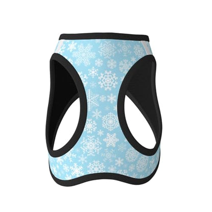Christmas Snowflakes White Blue Pet Harness Escape Proof Dog Harness Adjustable Mesh Padded Reflective Dog Vest Harness and Leash Set Small - color: Style 1, size: Small