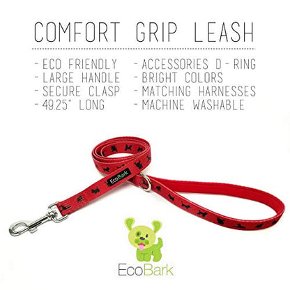 EcoBark Teacup Dog Leash - Soft & Reflective Toy Breed Leashes with Padded Handle - Strong & Durable - Training and Pulling for Tiny & Small Dogs (Red) - color: Red, size: 6 ft x 5/8 in - Thinnest Width