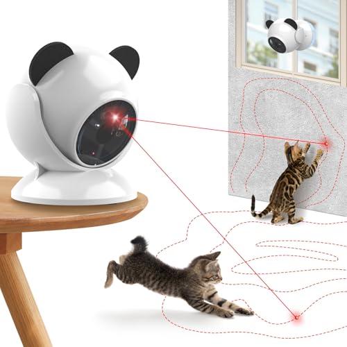 Sofolor Laser Cat Toys for Indoor Cats, Automatic Cat Laser Toy with Random Trajectory, Suction Cup Design, Run Quiet, USB Rechargeable