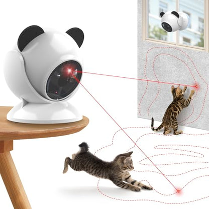 Sofolor Laser Cat Toys for Indoor Cats, Automatic Cat Laser Toy with Random Trajectory, Suction Cup Design, Run Quiet, USB Rechargeable
