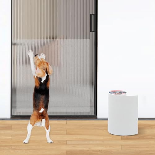 Pet Nail Self Adhesive Replacement Emery Paper Suitable for Glass Doors Fits Most Dog Scratch Pad Cat Litter Box DIY on The Places Where Pets Like to Scratch Alternatives to Cat and Dog Nail Clippers - color: Semitransparent, size: 10in*13ft