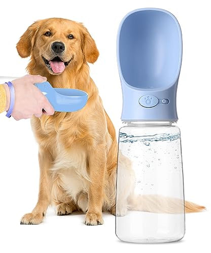 Mr. Pen- Portable Dog Water Bottle, 19 oz, Large, Leak Proof Puppy Water Dispenser with Drinking Feeder for Pets, Outdoor Walking, Hiking, Travel, Not Dishwasher Safe - color: Blue
