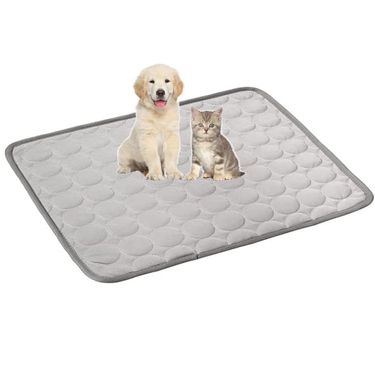 1pcs Dog Bed Cover Pet Blanket for Furniture Bed Couch Sofa Reversible, Breathable, Washable Pet Blankets, Dog Cooling Mat, Light Grey, 50 * 40cm - color: Light Grey, size: 50*40cm