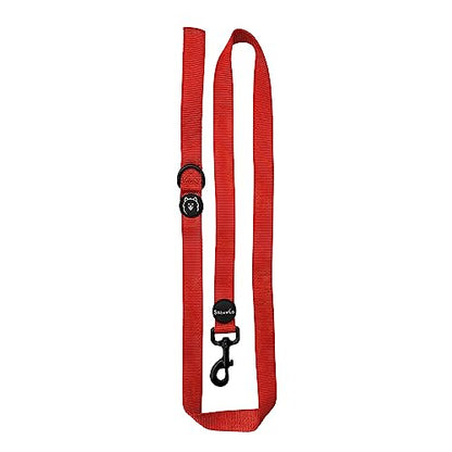 ShawnCo Dream Walk Dog Leash- Premium, Nylon Pet Leash with Soft Neoprene Handle for Small, Medium and Large Dogs (Mustang Red, Small) - color: Mustang Red, size: Small