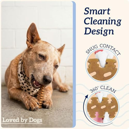 Groovies Gentle & Flexible Senior Dog Dental Chews, Contact-Cleaning Design Supporting Tartar Control & Fresh Breath, Oral Care Treats, USA Manufactured, Patented DentalFit Tech, Small Dogs, 43 Chews - size: 12 Ounce