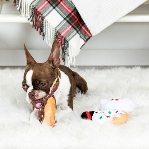 Fringe Studio Plush Dog Toy Set, A Hole Lot of Holiday Fun, 3 Piece Set, Pet Shop Collection (662064) - color: Holiday Fun