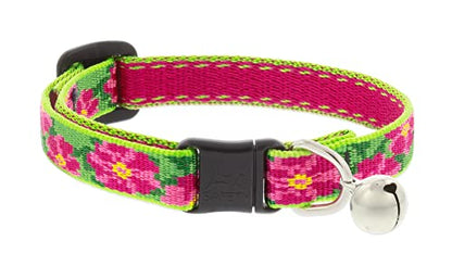 Lupine Cat Safety Collar with Bell 1/2" Wide Petunias adjusts 8-12" - size: Adjusts 8-12-inches with bell