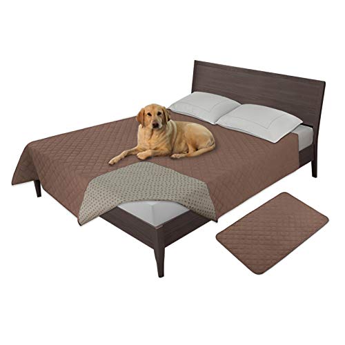 Easy-Going 100% Waterproof Dog Bed Cover, Non-Slip Pet Blanket for Furniture, Washable Couch Cover, Repleasement Sofa Cover (52x82 in,Brown) - color: Brown, size: 52x82 in