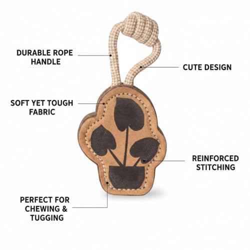 Natural Jute Dog Chew Toy – Tough & Durable Plant-Shaped Puppy Toy, Safe Teething Chew, Interactive Training & Play Toy for Small, Medium & Large Dogs - style: Plant Shape