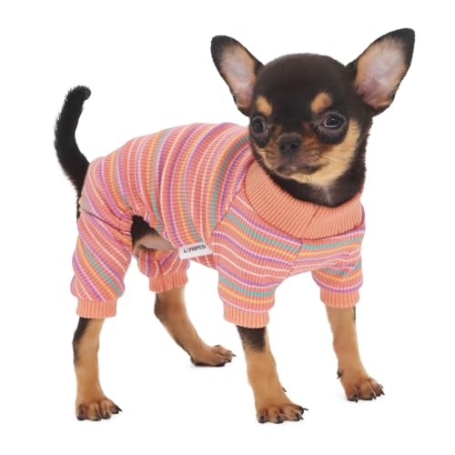 LOPHIPETS Dog Pajama Onesie for Small Dogs Teacup Chihuahua Yorkie Puppy Cat Clothes Apparel-Pink/XXS - color: Pink, size: XX-Small for 0.5-1.2 lbs