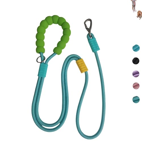 Hands Free Dog Leash,Adjustable Bungee Waist & Crossbody Leash with Comfortable Handle,Heavy Duty Nylon Rope for Small to Large Dogs,Safety Lock for Running,Hiking,Walking (Green) - color: Green, size: 5ft