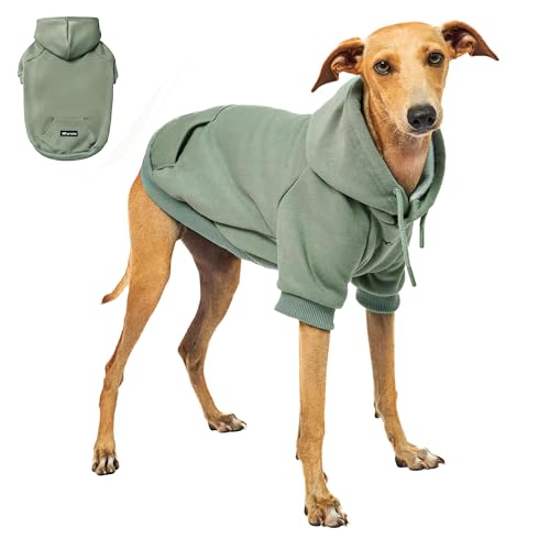 Tuff Pupper Dog Hoodie | Premium Quality Insulated Fabric | Ultra Soft Interior for Superior Comfort | Elastic Cuffs & Drawstring for Warmth | Stretch Fit Suitable for All Breeds (Teal, XS) - color: Sage Teal, size: 10-15 lbs (X-Small)