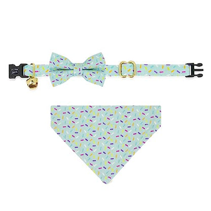 Ultra Joys Breakaway Cat Collar - Boy & Girl Kittens - Bell & Bowtie Birthday Small - color: Birthday-Whole Set, size: Small