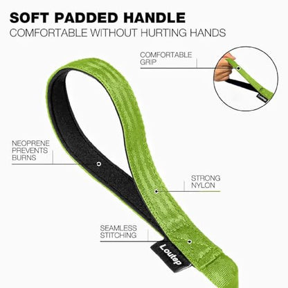 Dog Training Leash 15ft 20ft 30ft 50ft 100 feet - Extra Long Leash for Dogs with Padded Handle for Small Medium & Large Puppy Breed, Outdoor obedience, Agility Nylon Recall line Lead