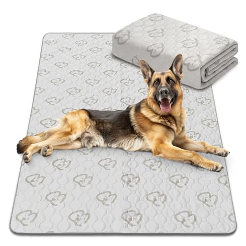 FXW Washable Pee Pads for Dogs, Leak-Proof & Non-Slip, Specifically Designed for Potty Training, 30" x 75" Rectangle, Khaki, 1 Pack - color: Khaki, size: 30" x 75" (1 Pack)