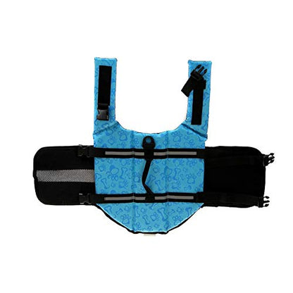 TESOON Float Coat Dog Life Jacket - color: Blue Bone, size: Small