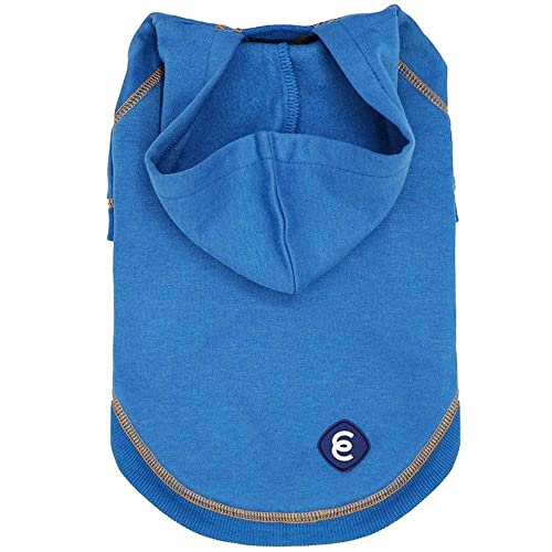 Blueberry Pet Essentials Hoodie – 26″ Cotton‑Blend Sweatshirt with Hood, Alaskan Blue, Machine‑Washable Dog Jersey - color: Dog Hoodie - Alaskan Blue, size: 26 inch (Pack of 1)