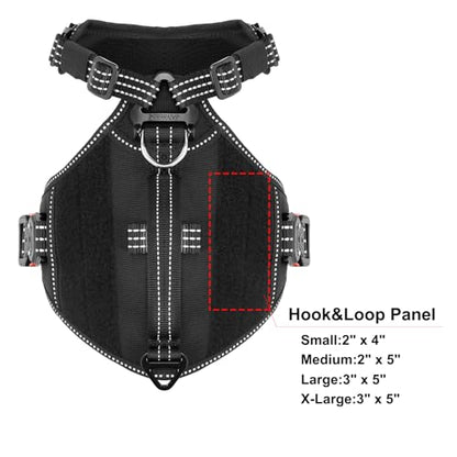 ICEFANG GN8 Tactical Dog Harness with 4X Metal Buckles for Small Sized Dogs,Reflective in Training Walking K9 Vest,No-Pull Front Leash Clip,Adjustable Pet Harness (Black, Small (Pack of 1)) - color: Black, size: Small (Pack of 1)