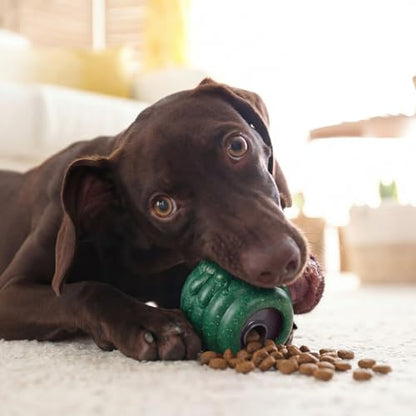 Gemscream 1 Pack Large Dog Toys for Aggressive Chewers, Dog Treat Dispensing Toy to Keep Them Busy, 2-in-1 Fillable Holder with 2 Cups and Food-Dispensing Lids for Large Medium (Green) - color: Green
