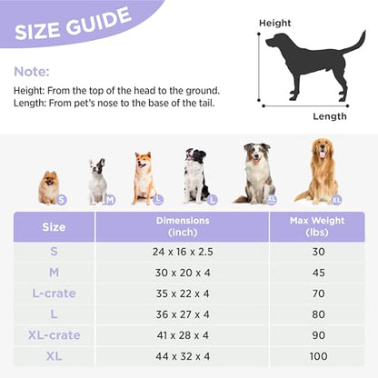 LE SURE Extra Large Dog Bed-Thick Shredded Chopped Foam Pet Bed Indoor with Removable Cover, Cute Modern Fuzzy Plush & Anti Slip Bottom, Green - color: Green, size: 44.0"L x 32.0"W x 4.0"Th