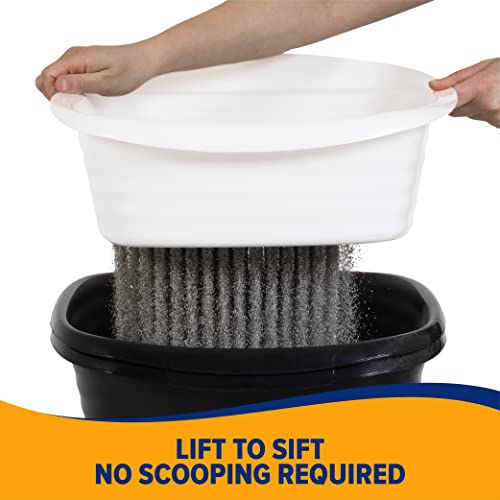Arm & Hammer Large Sifting Litter Box Scoop Free Cat Litter Tray with Microban, Made in USA - style: Sifting