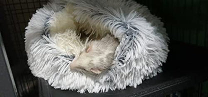Ferret Bed Cave and Hideouts，Ferret Hideaway Bed Accessories for Cage Ferret Beds and Hideouts (Gray) - color: Grey