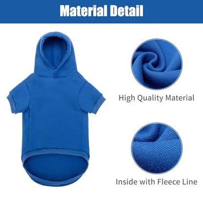 BINGPET Security Dog Hoodies Puppy Sweater Cold Weather Dog Coats Soft Brushed Fleece Pet Clothes Hooded Sweatshirt for Dog Cat - color: #1 Royal Blue(Security), size: Small (All Breed Sizes)