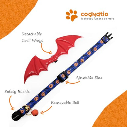 2 Pack Breakaway cat Collars with Bell,Safety Quick Release Pendant Cute Kitten Collar,Adjustable 20-30cm (Blue, 20-30cm) - color: Blue