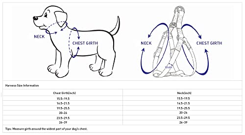 Blueberry Pet Soft & Comfy 3M Reflective Step-in Pastel Color Padded Dog Harness, Chest Girth 26" - 39", Orange Peel, Large, Adjustable Harnesses for Dogs