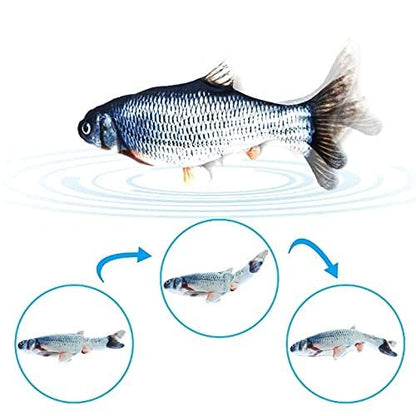 Cat Toys Catnip Automatic Flip Fish Dolls, Cat Toys, Applicable to All Kinds of Cats, USB Electric Mobile pet Toys, Electric Puppet Fish, Suitable for Cats