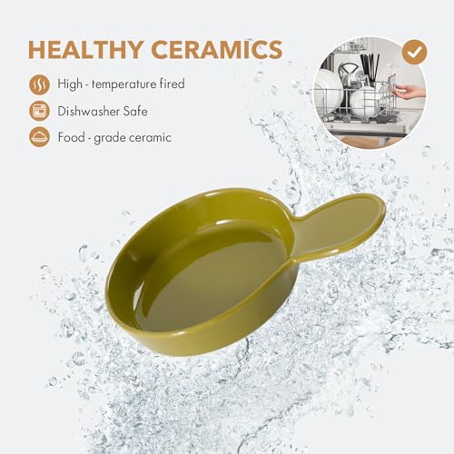Havniva Ceramic Cat Bowl Whisker Friendly 5.5” Cat Dishes Shallow Cat Food Bowl Anti-Slip Pet Water Bowls for Indoor Cats, Wide Cat Food Dish Prevent Whisker Fatigue (3 Pack) - color: Matcha Green - C