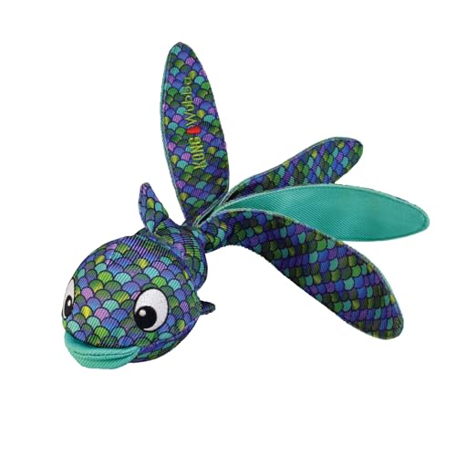 KONG Wubba Finz - Dog Toy for Tug of War & Fetch - Dog Supplies for Puppy & Dog Playtime - Outdoor & Indoor Dog Toy (Blue, Small) - color: Blue, size: Small