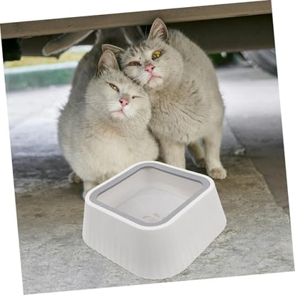 Spill Floating Pet Water Bowl Splash Cat Dog Feeder Durable Plastic Design for Drinking for Small Pets Effortless Hydration
