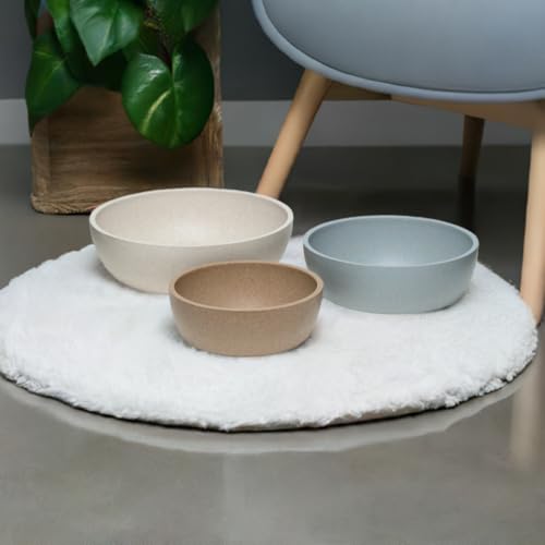 Loving Pets - Dolce Bamboo - Eco-Friendly Pet Bowls & Dishes for Dog, Cats, Puppy Food and Water Dish -Sustainable and Dishwasher Safe, Made with Real Bamboo (Medium, Slate-Grey) - color: Slate Grey, size: Medium Dish