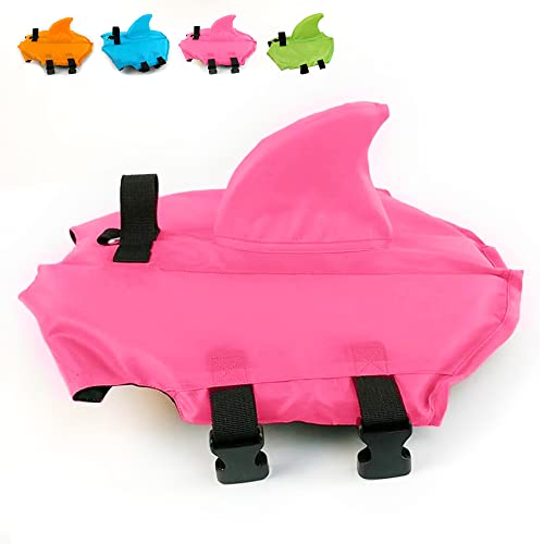 Snik-S Dog Life Jacket- Preserver with Adjustable Belt, Pet Swimming Shark Jacket for Short Nose Dog,Upgrade Version (Pug,Bulldog,Poodle,Bull Terrier,Golden Retriever) (XL, Blue) (X-Small, Pink) - color: A Pink, size: XS