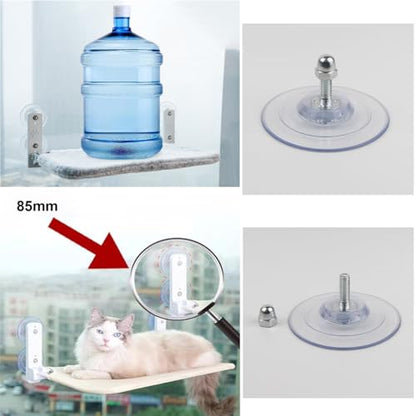 4 Pack Cat Window Perch Suction Cup Replacement with Screws 85mm Sturdy Strong Hanging Holder Suction Cups for Cat Window Perch Cordless Hammock Foldable Cats Bed Seat