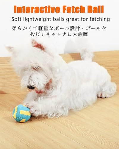 SCHITEC Squeaky Dog Balls, [4 Pack] Interactive Latex Rubber Squeak Dog Toys, 2.4'' Soft Bouncy Fetch Play Ball Toy for Small Dogs Puppies - size: Small 2.4"