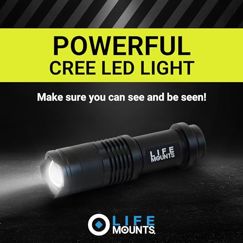 Life Mounts Firefighter Helmet Light - 3.5"x1.5", White LED - 360° Rotation Side Mount Hard Hat Light - Quick Detach & Handheld Fire Helmet Flashlight - Weatherproof Headlamp for Hard Hat Brim - color: White LED, size: 3.5"x1.5" - Tactical Helmet Light