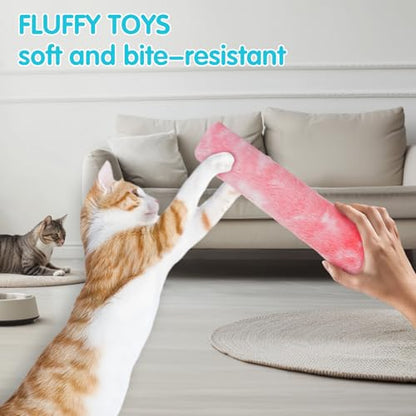 Cat Toys Cat Pillows,3 Pack Soft and Durable Large Catnip Toys,Cat Toys for Indoor Cats for Cats or Kittens,Interactive Kicker Toys to Boost Indoor Cats' Exercise and Playtime