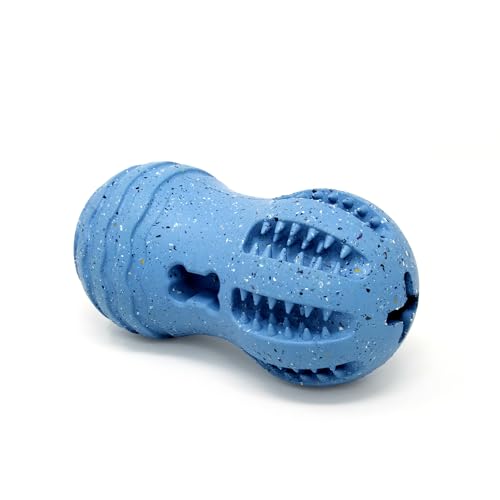 Max Fusion Made with Nike Grind, Arlee Weeble Treat Dispensing Dog Toy, Treat Dispenser, Durable Treat Toys for All Dogs, Natural Rubber Chew Toy, Large, Blue, 1 Count - color: Blue Weeble, size: Large