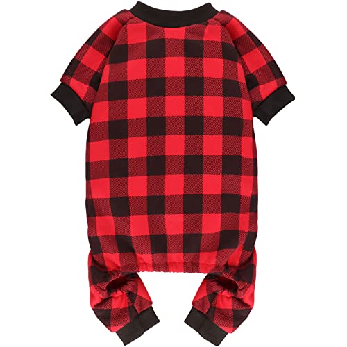 Dog Fleece Sweater Buffalo Plaid Clothes Small Dog Sweater Soft Thickening Warm Puppy Clothes Sweaters for Dogs Girl & Boy(S/M) - size: S/M