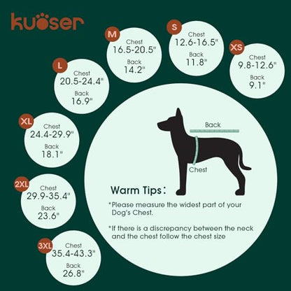 Kuoser Dog Jacket, Winter Dog Coats for Medium Dogs, Reflective Doggie Cold Weather Coats Pet Clothes, Puppy Snow Jacket for Frech Bulldog, Boston Terrier, Warm Hunting Vest, Orange M