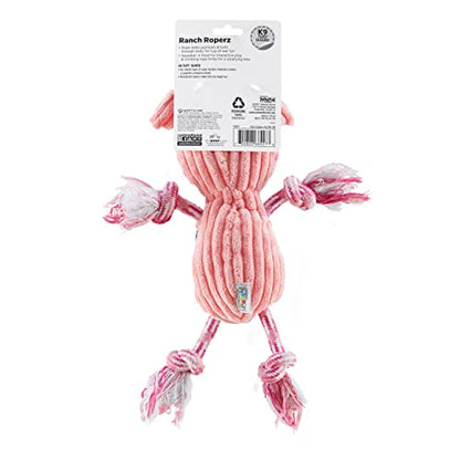 Outward Hound Ranch Roperz Pig Plush Squeaky Dog Toy - color: Ranch Roperz Pig