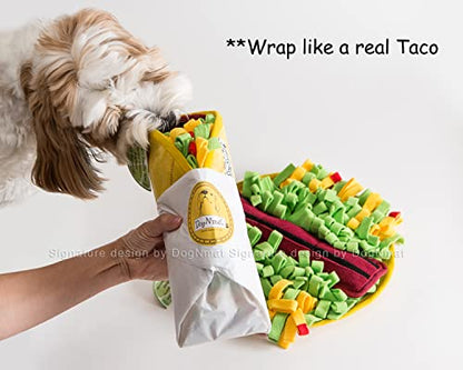 Taco Snuffle mat - Dog Toys, Cat Toys, Snuffle mat, Interactive, Mental Exercise, Dog Gift, Brain Game, Mentally stimulating Game, 12 inch diameter